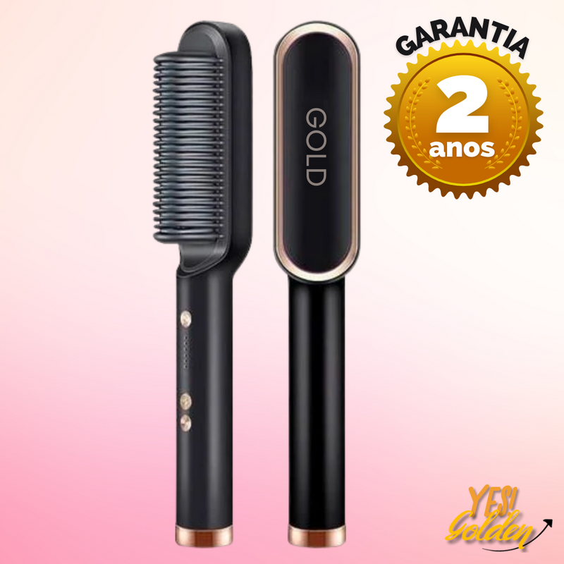 ESCOVA GLASSY GOLD Bivolt 5 EM 1 - Último dia de Frete Grátis + Promoção Especial
